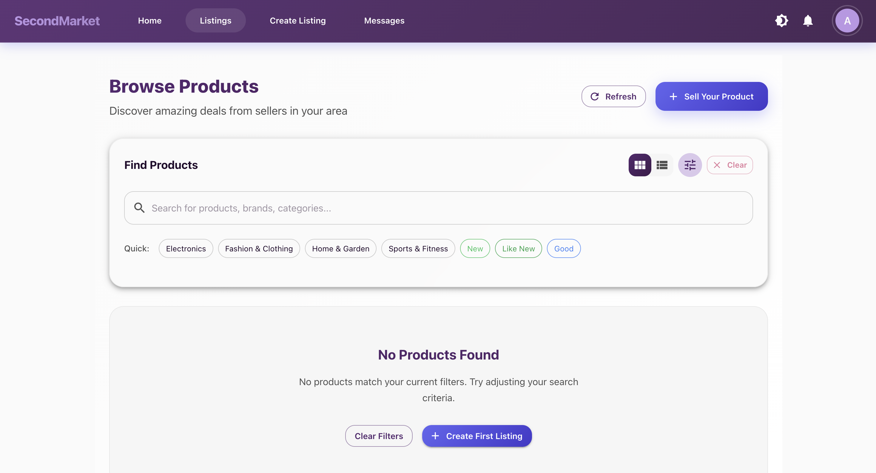 SecondMarket - Listings